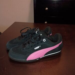 Puma Black and Pink Sneakers